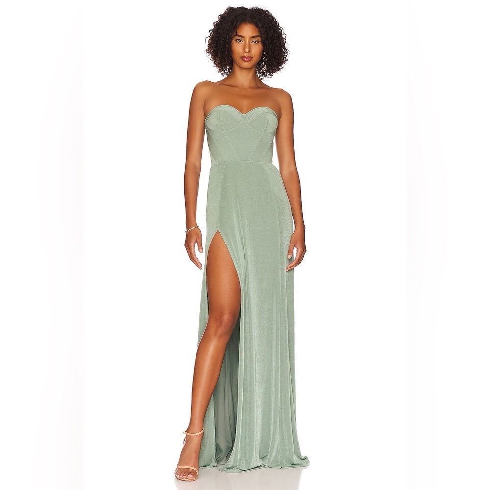New Katie May Mila Gown in Sea Moss, Size Small